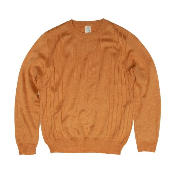 COURTELLE (UK) Geometric Fine Guage Tuck Stitch Tailored Knit Pullover : M